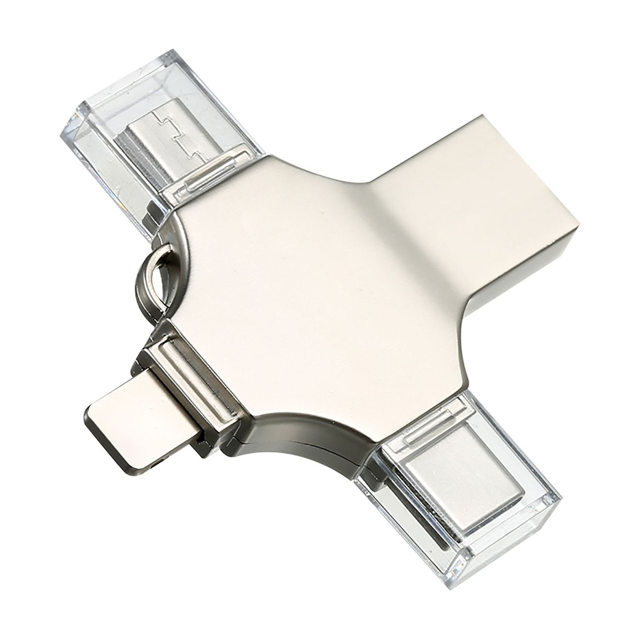 Clé USB Multifonction 4-en-1 – Stockage Rapide et Compatible Tous Appareils